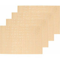 Set van 6x stuks placemats naturel bamboe 45 x 30 cm - Placemats