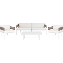 Beliani SERLA - Loungeset-Wit-Aluminium