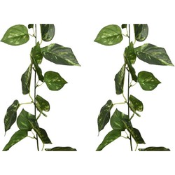 Planten slinger klimop - 4x - Hedera helix - 180 cm - groen - kunstplant - Kunstplanten