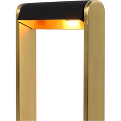 Topklasse design mat goud/messing tafellamp G9