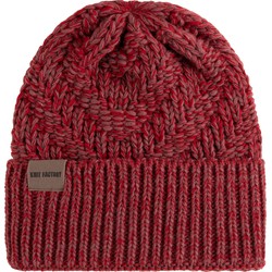 Knit Factory Sally Gebreide Muts Heren & Dames - Big Beanie - Bordeaux/Stone Red - One Size - Grof gebreid