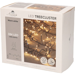 1-1,3 meter treecluster 5 meter / 384 LED warm wit met timer