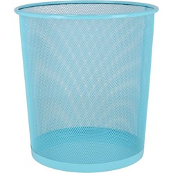 Gerimport Prullenmand - blauw - 12L - metaal - Prullenmanden