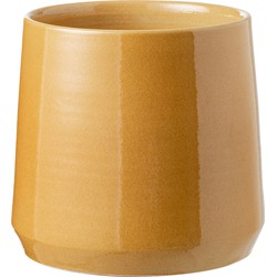 J-line - Bloempot Rond Keramiek Oker Large - 26x26x26cm