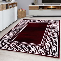 Tapijtenloods Parma Design Vloerkleed Rood / Wit Laagpolig- 120x170 CM