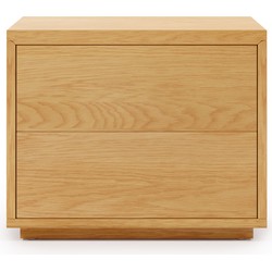 Kave Home - Abilen eiken fineer nachtkastje 53 x 44 cm FSC 100%