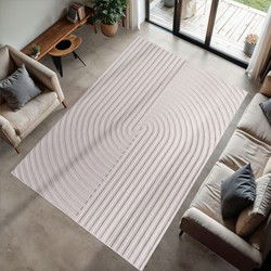 Binnen & Buiten vloerkleed - Zora Arc Design - Creme - 140x200 cm