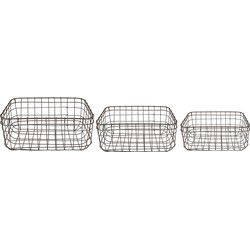 Clayre & Eef Opbergmand Set van 3 Bruin IJzer