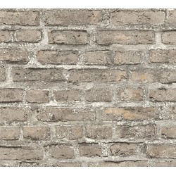 A.S. Création behang stenen muur lichtbeige - 53 cm x 10,05 m - AS-361394