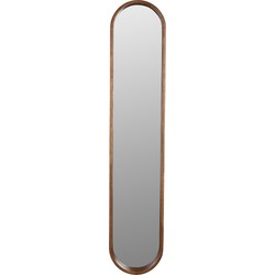 Spiegel Ovaal - Bruin Rubberhout - 24x5x120cm - Nyko