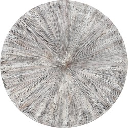 PTMD Wandpaneel Rond L - 120x2x120 cm - Hout - Wit