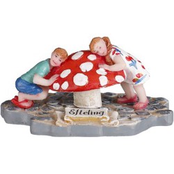 Efteling -bezoekers: Muzikale paddenstoel - l7,5xb5xh3,5cm - Luville