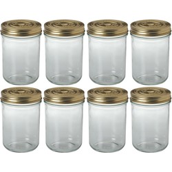 8x Luchtdichte weckpotten transparant glas 750 ml - Weckpotten