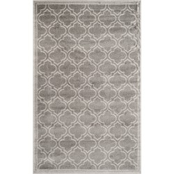 Safavieh Trellis Indoor/Outdoor Woven Area Rug, Amherst Collection, AMT412, in Grey & Light Grey, 152 X 244 cm