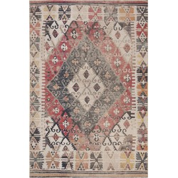 Safavieh Bright & Modern Indoor/Outdoor Woven Area Rug, Montage Collection, MTG236, in Rust & Multi, 152 X 244 cm