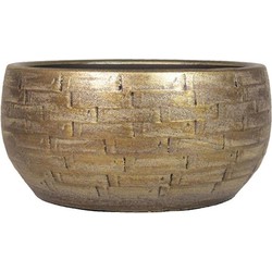 Bela Arte Plantenpot - keramiek - goud glans - D29-H14 cm - Plantenpotten