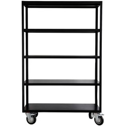 House Doctor Rek trolley zwart met 4 wielen 180cm