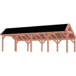 Trendhout douglas kapschuur De Stee, 980 x 360 cm