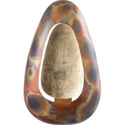 PTMD Windlicht Magni - 34x11x54 cm - Ijzer - Koper