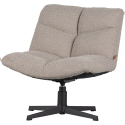 WOOOD Exclusive Vinny Draaifauteuil - Boucle - Zand - 80x75x75