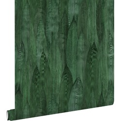 ESTAhome behang bladeren emerald groen - 0,53 x 10,05 m - 138988