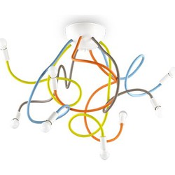 Ideal Lux - Multiflex - Plafondlamp - Metaal - E14 - Multicolor