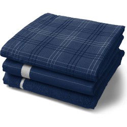 Twentse Damast 3PACK Keukentextiel Mix&Match - Marineblauw