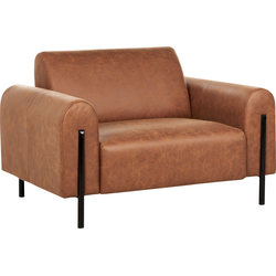 Beliani ASKIM - Fauteuil-Bruin-Polyester