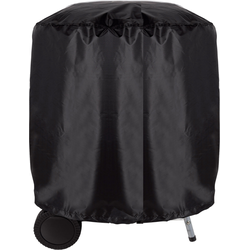 HIXA BBQ Hoes - Rond - Universeel - Beschermhoes - Waterdicht - Zwart - met Trekkoord - BBQ Accessoires - 69.5x69.5x67cm