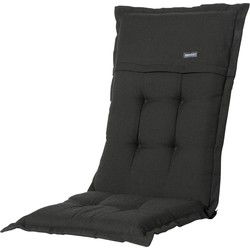 Madison - Tuinkussens Hoge Rug Rib Black - 123x50 - Zwart