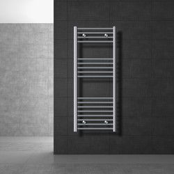 Badkamerradiator Sahara 500x1200 mm chroom gebogen met zijaansluiting