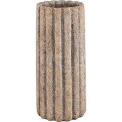 PTMD Bloempot Jaydean - 20x20x45 cm - Cement - Grijs