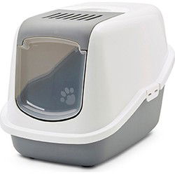 SAVIC KATTENBAK NESTOR GRIJS / BRUIN 56X39X38,5 CM