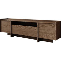 Meubella - TV-Meubel Jaxon - Donker eiken - 197 cm
