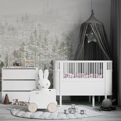 Mistig dennenbos - Kinderbehang - 292,2 cm x 280 cm - Walloha