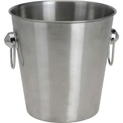Champagnekoeler/ijsemmer - 3L - zilver - RVS - D20 cm - IJsemmers