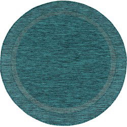 Binnen & Buitenkleed Romile - Kader / Lijstmotief - Turquoise - 120x160 cm