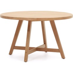 Kave Home - Urgell 100% outdoor ronde tafel in massief eucalyptushout Ø 130 cm FSC