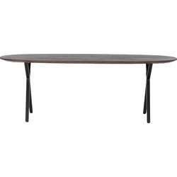 Eettafel Bruin Ovaal Mangohout - 200cm - Tafel Genève - Giga Meubel