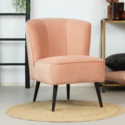 Velvet fauteuil Lyla roze