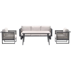 Garden Impressions Gabon - Lagan lounge dining set 4-delig - taupe