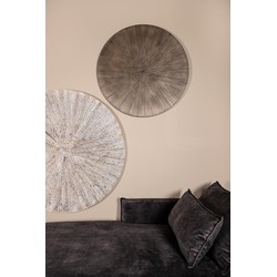 PTMD Wandpaneel Rond L - 120x2x120 cm - Hout - Wit