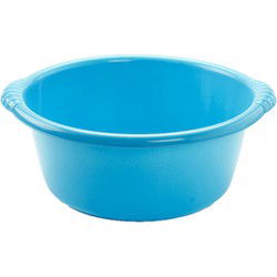 PlasticForte Teiltje - 2x - rond - 25L - blauw - afwasbak - 54 x 21 cm - Afwasbak