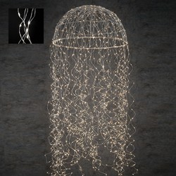 Luca Lighting Kroonluchter Kwal met Klassiek Witte LED Verlichting - H150 x Ø45 cm - Zilver