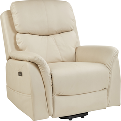 Beliani GLORIE - TV-fauteuil-Beige-Veganistisch eco-leer