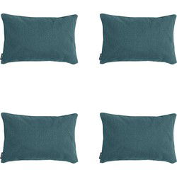 Madison -  Sierkussen Sea blue canvas eco+ - Ca. 30x50 cm - Set van 4