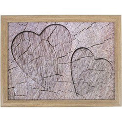 Mars & More Schootkussen - hartjes print - laptray - 43 x 33 cm - Dienbladen