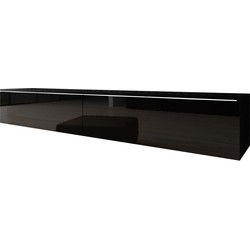 Meubella - TV-Meubel Dixon - Zwart - 180 cm