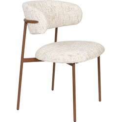 Housecraft Living Claes Eetkamerstoelen Gemêleerd Off-White - Set van 2