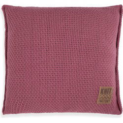 Knit Factory Jesse Sierkussen - Stone Red - 50x50 cm - Inclusief kussenvulling